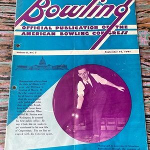 Bowling MagOfficial Publication Of Bowling Congress Volume 8 #3 Sept 16 1941